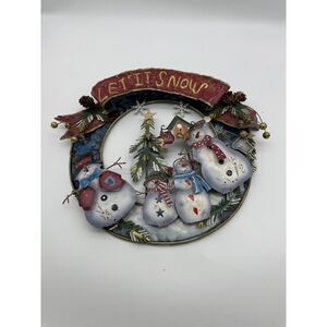 "Let It Snow" snowman wreath